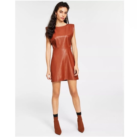 En Saison Dresses & Skirts - EnSaison Brown Leather Dress size M